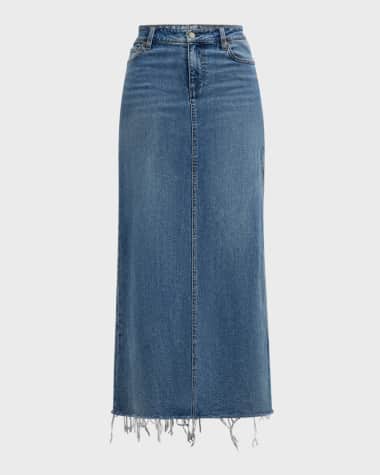 Alice + Olivia Marissa High-Rise Denim Maxi Skirt