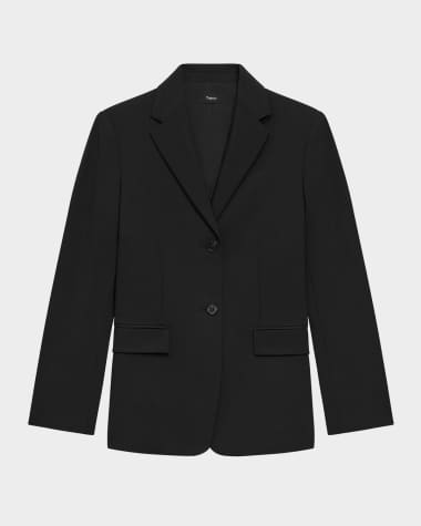Theory Traceable Wool Slim Single-Breasted Blazer