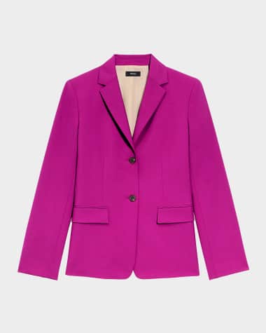 Theory Traceable Wool Slim Single-Breasted Blazer