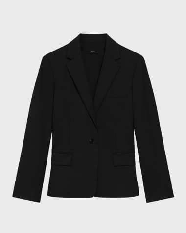 Theory Traceable Wool Slim Blazer Jacket