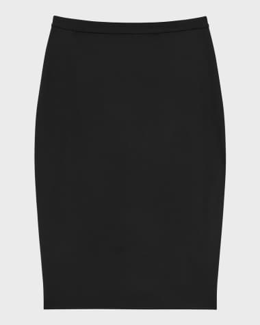 Theory Traceable Wool Knee-Length Pencil Skirt