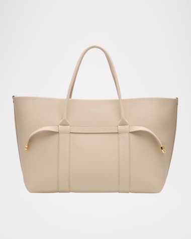 Loro Piana Ghiera Grained Leather & Cashmere Tote Back