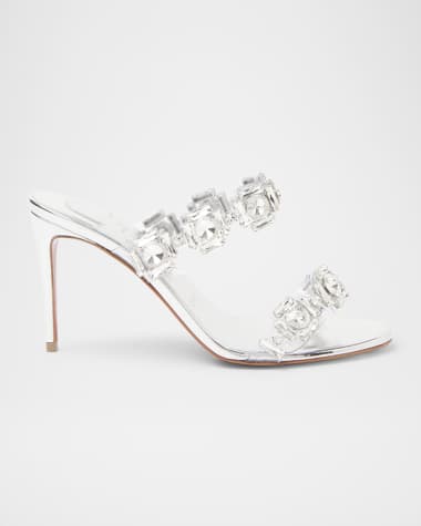 Christian Louboutin Just Jewel Clear Red Sole Slide Sandals