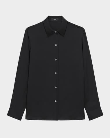 Theory Silk Straight Shirt