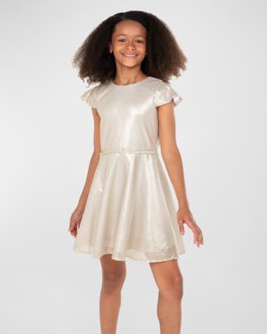 Zoe Girl's Brooklyn Matte Sequin Dress, Size 7-16