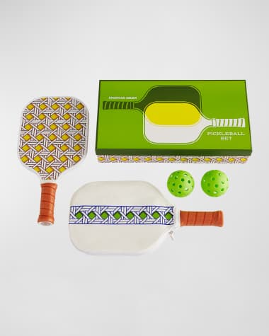 Jonathan Adler Basketweave Pickleball Set