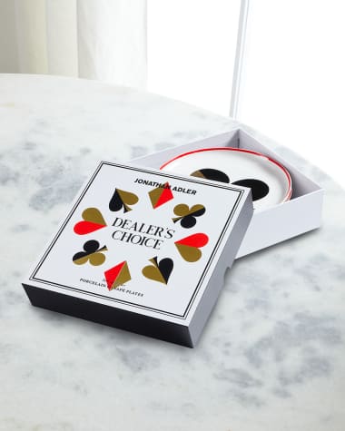 Jonathan Adler Dealers Choice Canape Plates, Set of 4