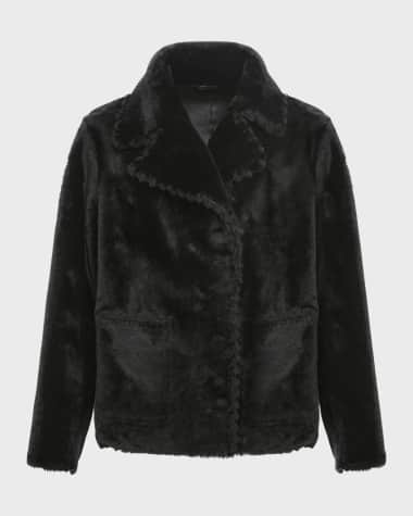 Gorski Reversible Lamb Shearling Jacket With Embroidered Trim