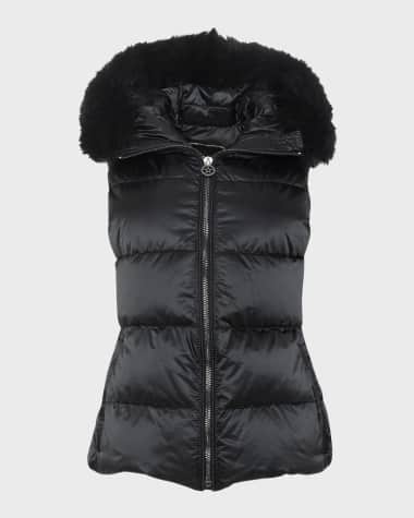Gorski Apres-Ski Vest With Detachable Toscana Lamb Shearling Hood Trim