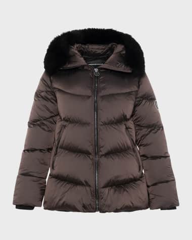 Gorski Apres-Ski Jacket With Detachable Toscana Lamb Shearling Hood Trim