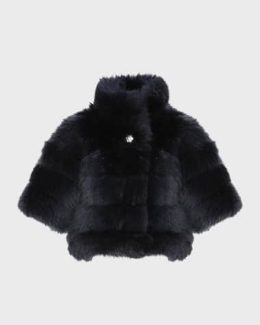 Gorski Reversible Merinillo Lamb Shearling Bolero Jacket With Cropped Sleeves