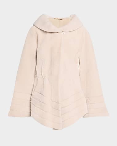 Gorski Reversible Textured Lamb Shearling Jacket