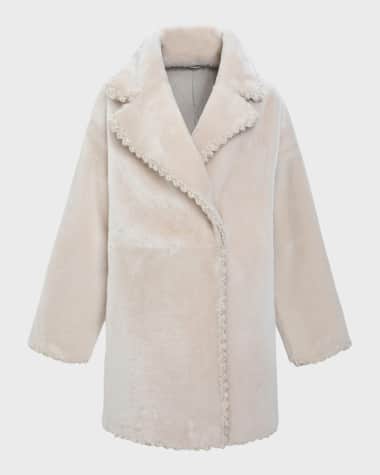 Gorski Reversible Lamb Shearling Jacket With Embroidered Trim