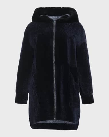 Gorski Reversible Lamb Shearling Hooded Parka Jacket