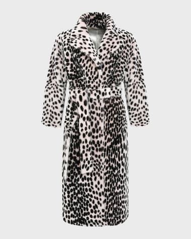Gorski Reversible Spotted Select Shearling Lamb Belted Coat