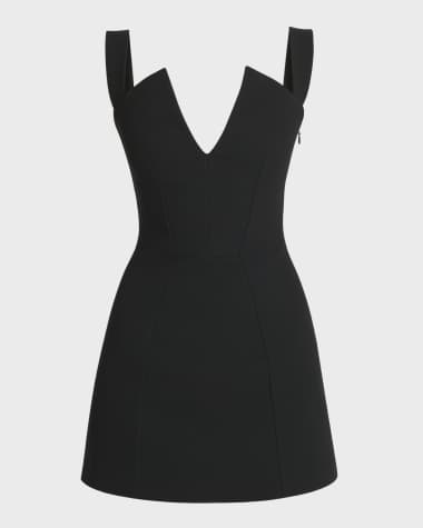 Givenchy V-Collar Tailored Mini Dress