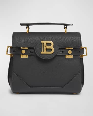 Balmain BBuzz 23 Top-Handle Bag in Grained Leather
