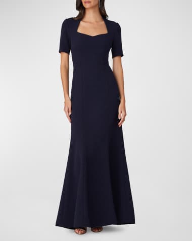 Shoshanna Sweetheart Crepe Gown
