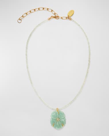 Lizzie Fortunato NEW BLOOM NECKLACE IN SEA FOAM