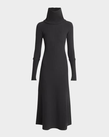 B9FZP Proenza Schouler Jocelyn Midweight Viscose Rib-Knit Dress Proenza Schouler Jocelyn Midweight Viscose Rib-Knit Dress
