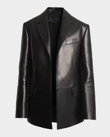 Proenza Schouler Hayes Open-Front Lambskin Leather Jacket