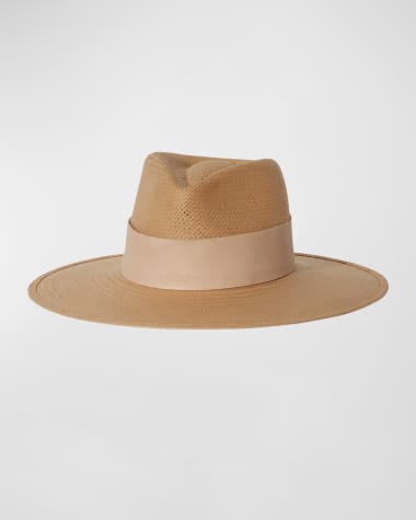 Janessa Leone Clemence Packable Straw Fedora Hat