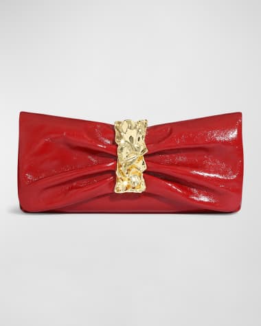 Alexis Bittar Golden Ribbon Convertible Leather Shoulder Bag