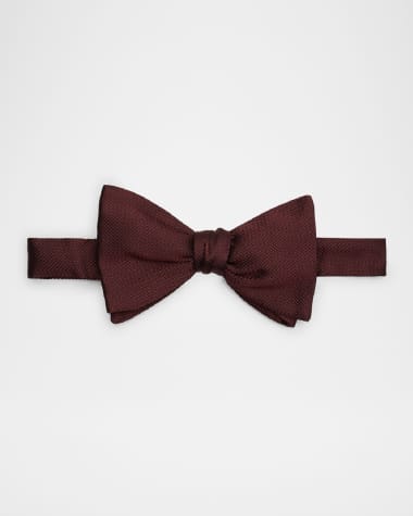 Eton Men's Pre-Tied Silk Zig-Zag Bow Tie