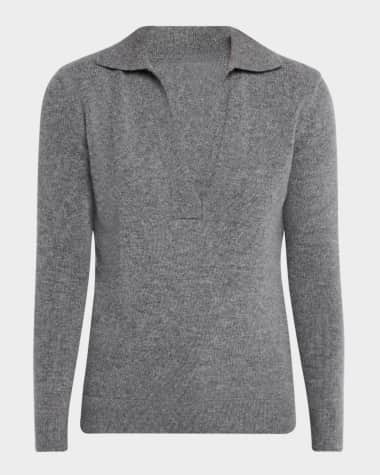 Neiman Marcus Cashmere Collection Cashmere Johnny Collar Sweater