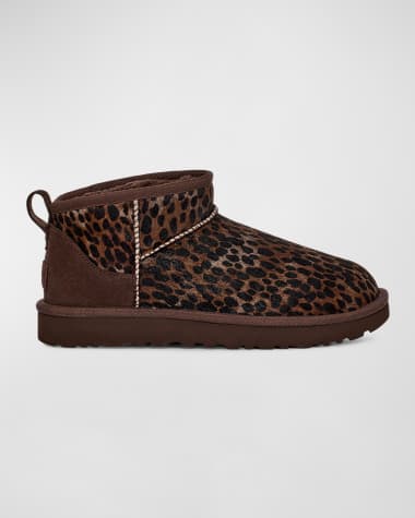 UGG Classic Ultra Mini Leopard Ankle Boots