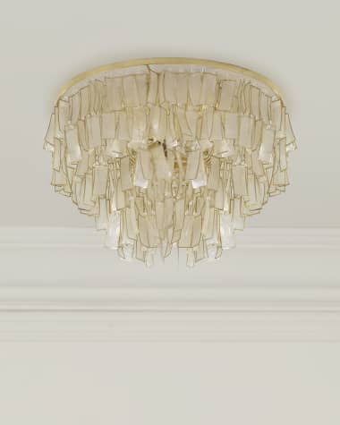 Neiman Marcus Melissa 18" 2-Light Capiz Shell Flush Mount