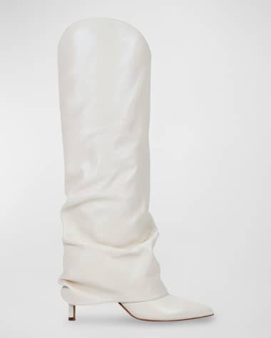 Marc Fisher LTD Slouchy Leather Stiletto Knee Boots