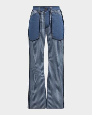 monfrere x MFVLA1 Men's Striped Inside-Out Jeans