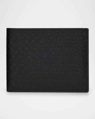 Ferragamo Men's Embossed Monogram Leather Bifold Wallet