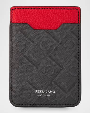 Ferragamo Men's Monogram MagSafe Card Holder