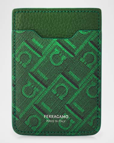 Ferragamo Men's Monogram MagSafe Card Holder