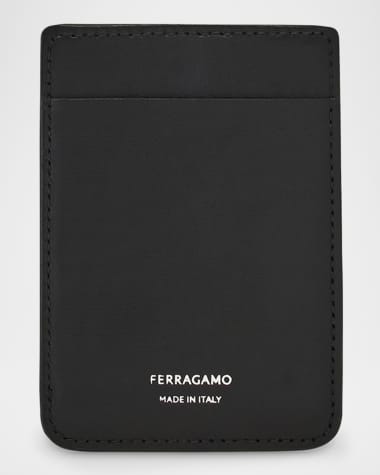 Ferragamo Men's Florence Leather MagSafe Compatible Card Holder