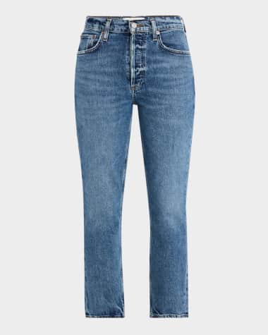 AGOLDE Riley High-Rise Straight Crop Jeans
