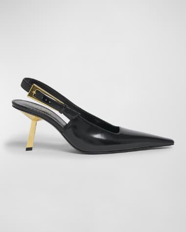 Saint Laurent Lee Slingback Buckle Pumps
