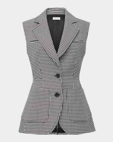 CALLAS Milano Thandie Check-Print Virgin Wool Vest