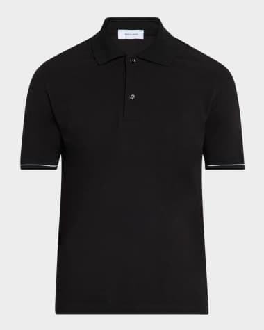 Ferragamo Men's Polo Shirt with Neck Signature