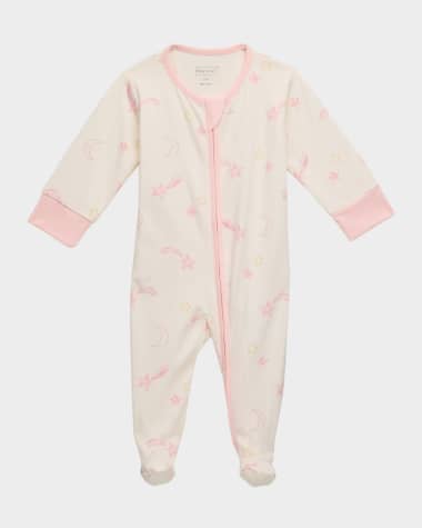 Kissy Kissy Girl's Starry Sky Printed Footie, Size Newborn-9M
