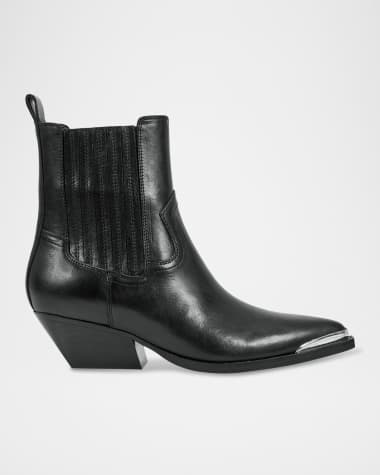 Marc Fisher LTD Suede Western Metal-Toe Chelsea Booties