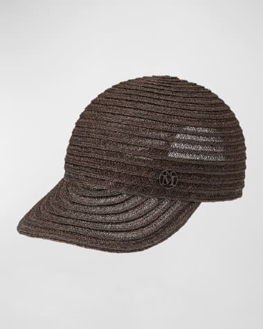Maison Michel Tiger Hemp Straw Baseball Hat