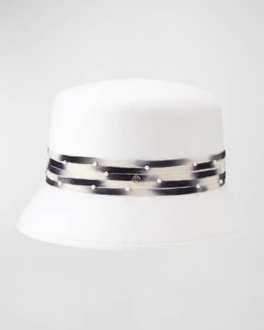 Maison Michel Mini New Kendall Pearly Tie-Dye Wool Bucket Hat