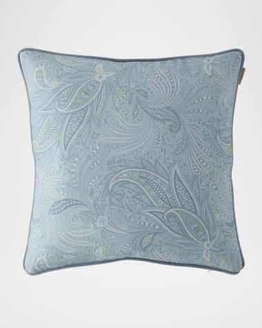Etro Calathea Embroidered Reversible Decorative Pillow, 18" x 19"