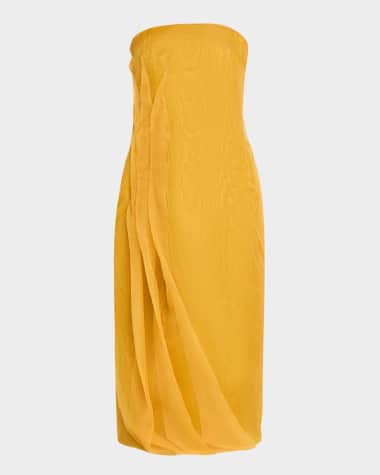 Emilia Wickstead Aracely Ruffle Strapless Faille Dress