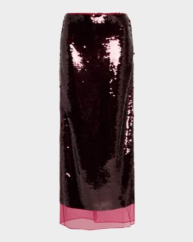 Emilia Wickstead Kazu Sequin Midi Skirt