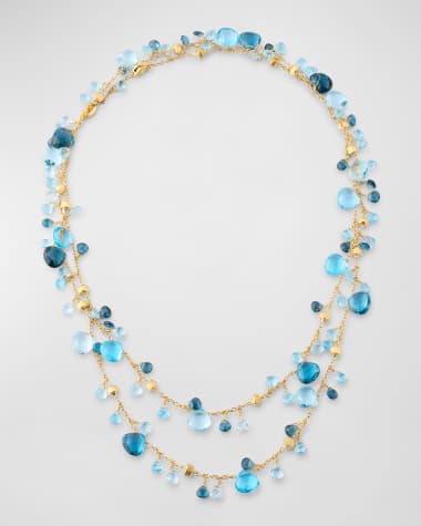 Marco Bicego 18K Yellow Gold Long Necklace with Mixed Topaz, 36"L