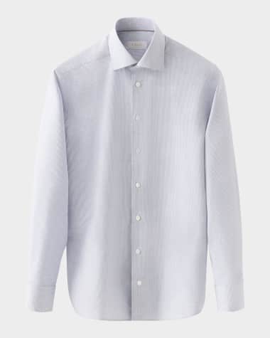 Eton Men's Elevated Pique Pin Dot Contemporary-Fit Dress Shirt